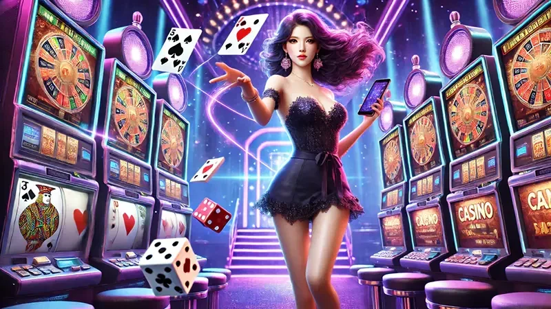 Antarmuka game mobile dengan indikator sesi permainan